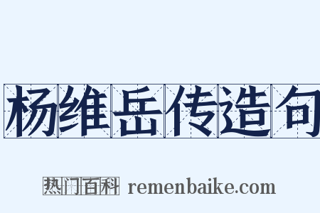 杨维岳传造句是什么意思的图片